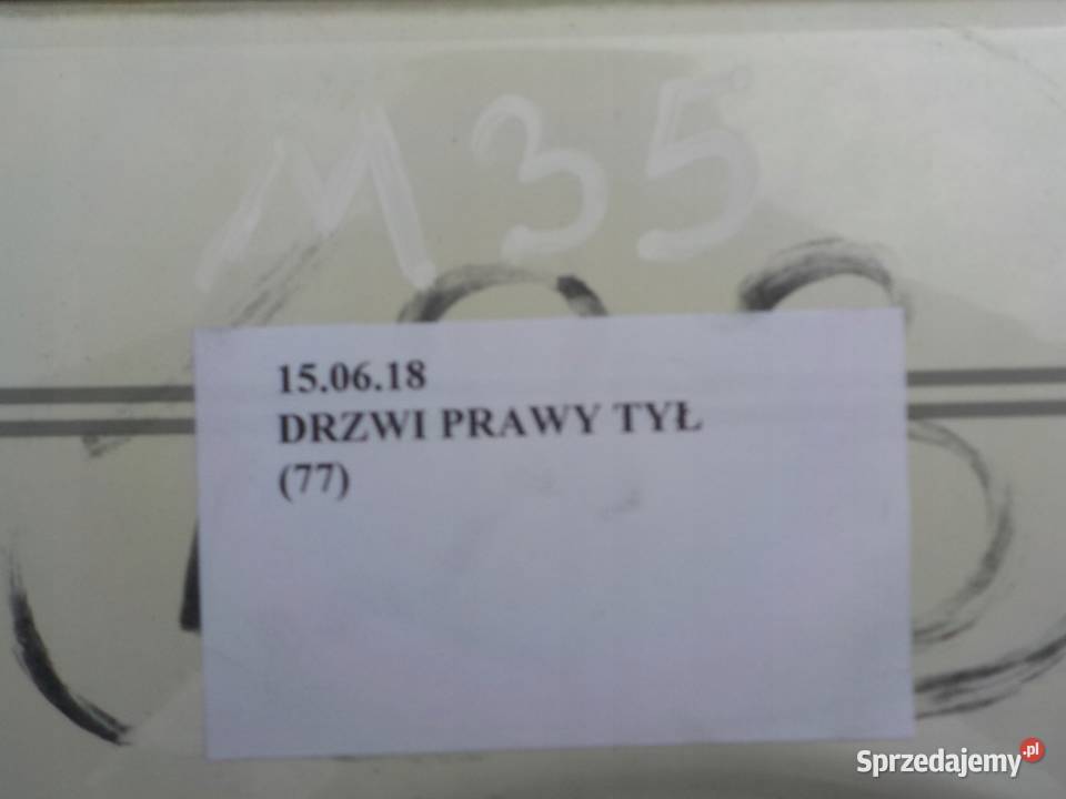 DRZWI PRAWY TYŁ INFINITI M35 osobowe Karoseria Nowy Tomyśl