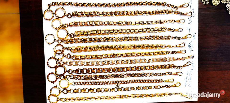 zegarek kieszonkowy dewizki złocone 18K złotem