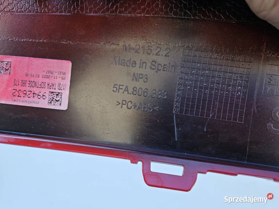 SEAT LEON IV 4 NAKŁADKA DASZEK ZDERZAKA PRZÓD wielkopolskie Międzychód