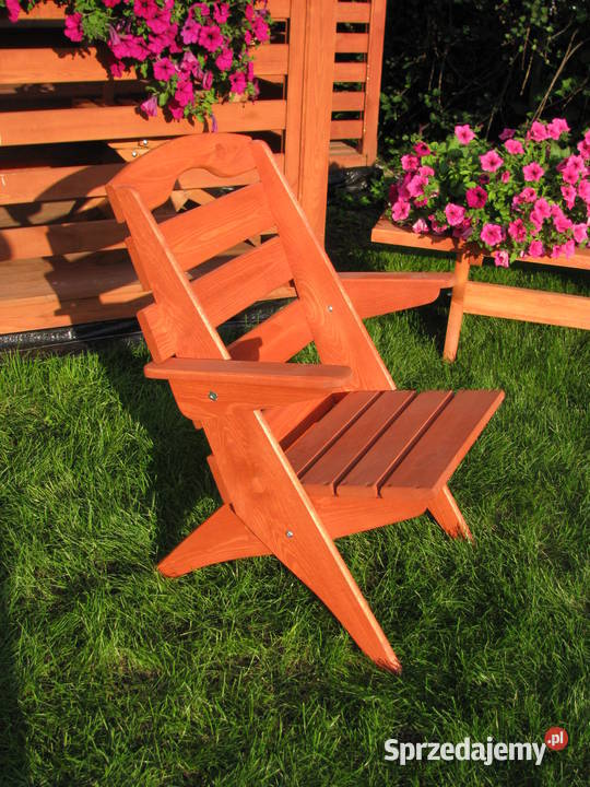 Zestaw drewnianych mebli ogrodowych składanych Kalety