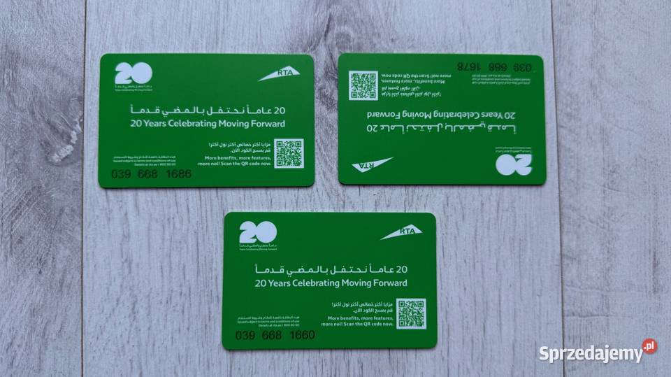 Dubai Nol Card DUBAJ Emiraty Arabskie UAE karta Łódź