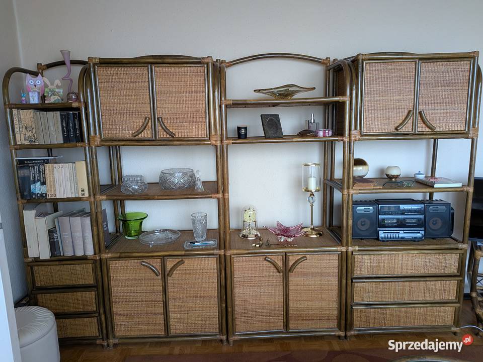 Sprzedam rattanową meblościankę Piękny mebel w kujawsko-pomorskie Bydgoszcz