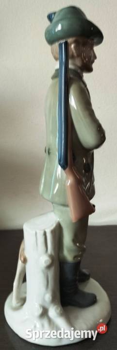 porcelanowa figurka myśliwego z psem Chorzów sprzedam
