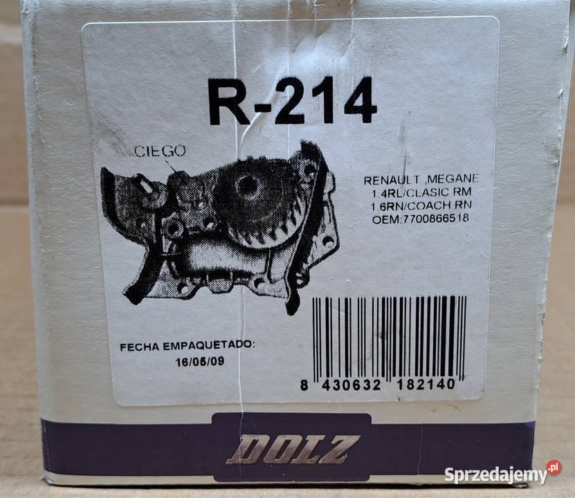 DOLZ R214 POMPA WODY CLIO II KANGOO MEGANE I Mielęcin