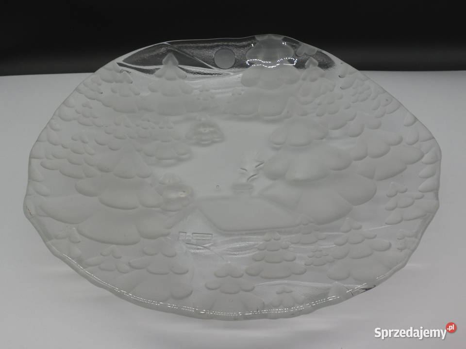 Duża Szklana Patera Walther Glas Zimowy Raszków