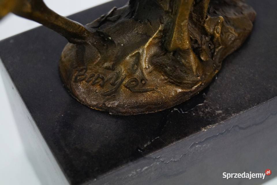 Figura z brązu rzeźba jeleń jelonek myślistwo Antyki sprzedam