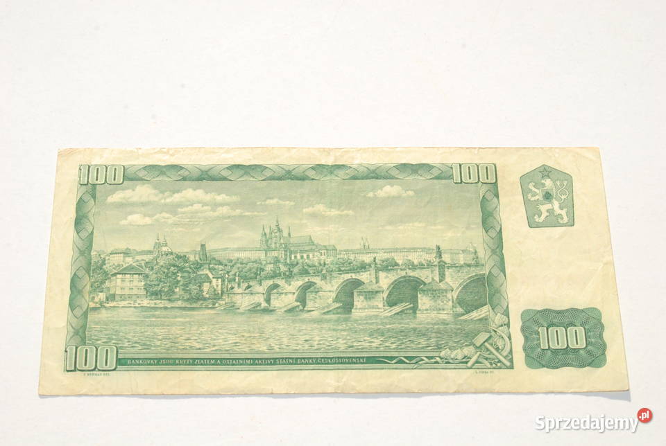 Stary banknot 100 koron Czechosłowacja 1961 śląskie