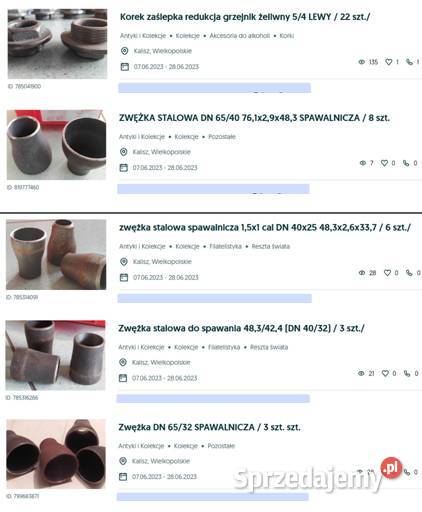 trójnik mufa kolano króciec zwężka stalowa Kalisz