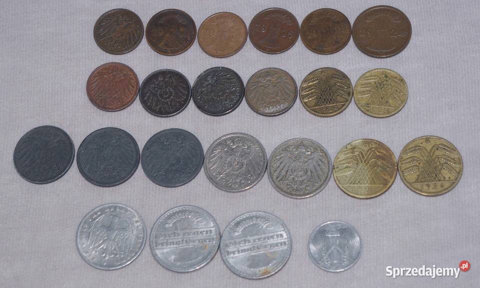 Zestaw fenigów niemieckich 23