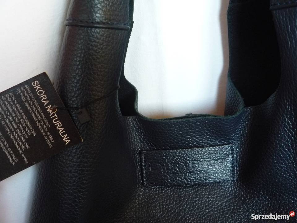 NOWA Granatowa Torebka Skórzana Laura Biaggi Szczecin