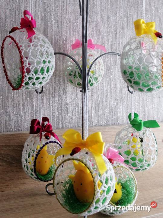 Kolorowe zawieszki wielkanocne w formie jajek Katowice