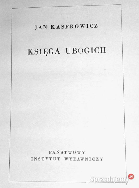 Księga ubogich Jan Kasprowicz Pozostałe Chełm