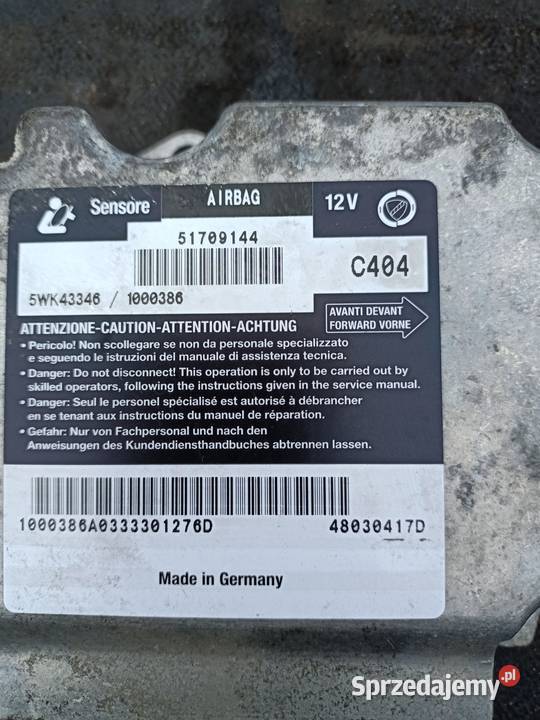 moduł Airbag Fiat Stilo 5WK43346