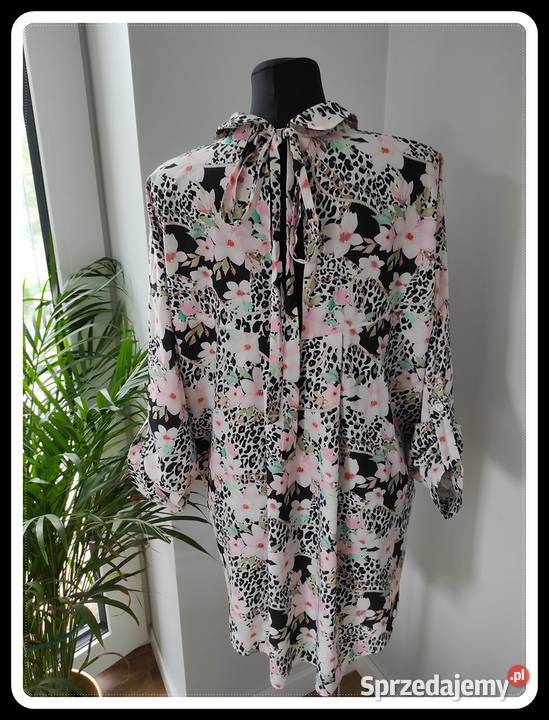 Wzorzysta kolorowa koszula w kwiaty 46 XXXL z Moda i Styl Płock