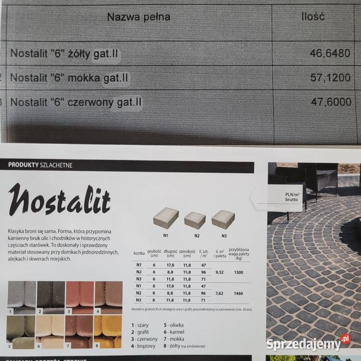 Kostka brukowa starobruk nostalit 33 mkw Kostka brukowa