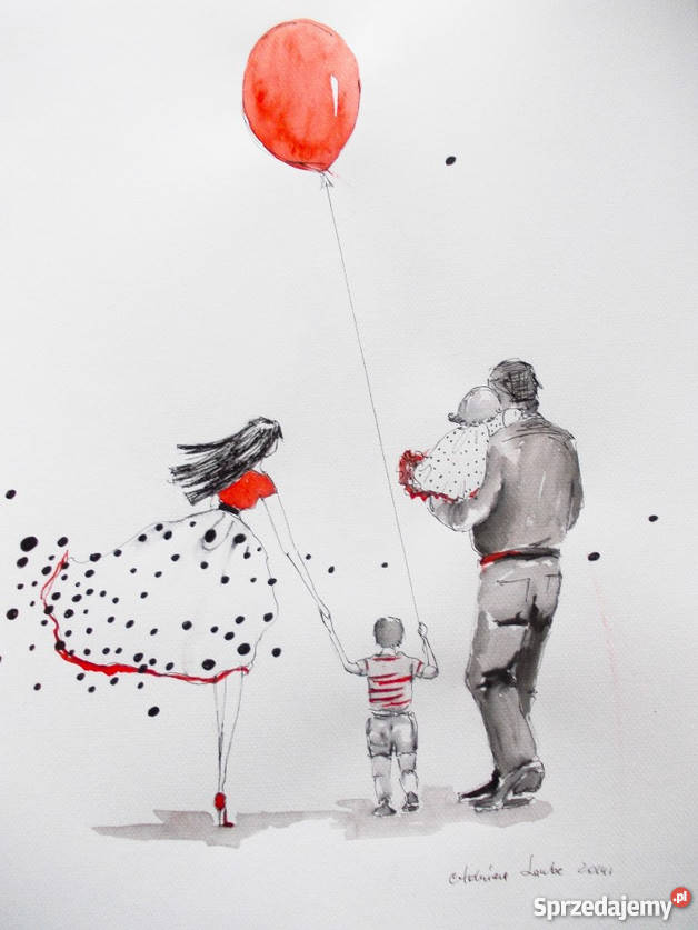 WSPÓLNIE ŚWIAT 2akwarela artystki Adriany Laube śląskie Katowice