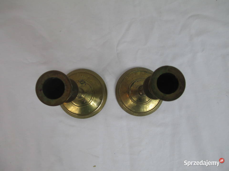 Para mosiężnych świeczników Szwecja lata 70