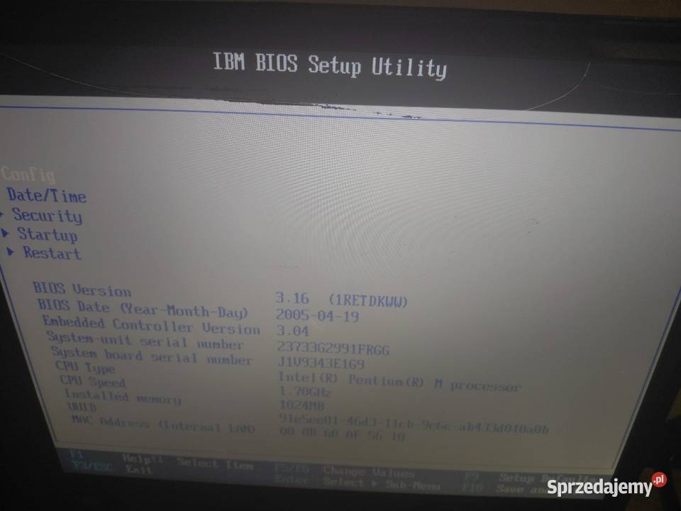 Ibm thinkpad T41p Grodzisk
