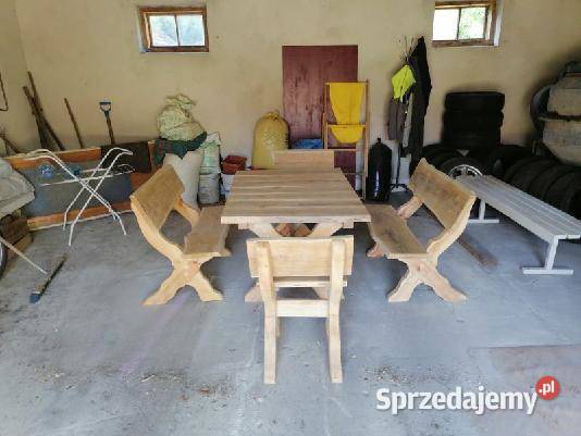 OkazjA Dębowy zestaw ogrodowy Nisko
