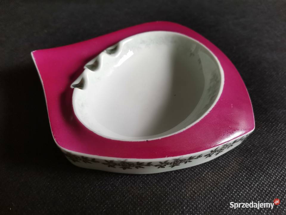 Stara popielniczka porcelana Bogucice PRL 1960 Katowice