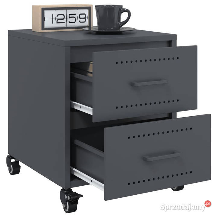 Szafka nocna antracytowa 36x39x435 stal WM846630 Nocne Warszawa sprzedam