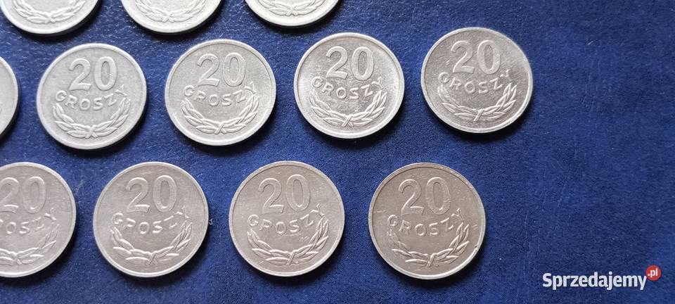 Stare monety 20 groszy Zestaw 22 monety PRL Lesko