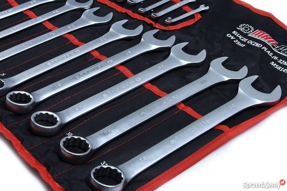 KLUCZE PŁASKO OCZKOWE 632mm 25 ZESTAW na Zamość