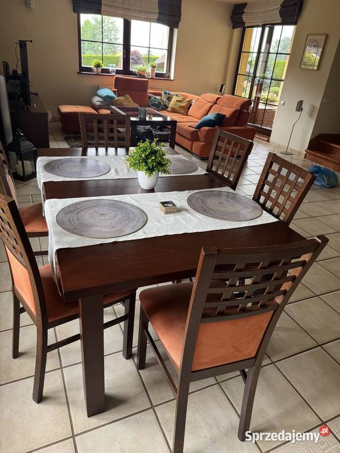 Meble drewniane do salonu ciemny orzech Paged śląskie Jasienica