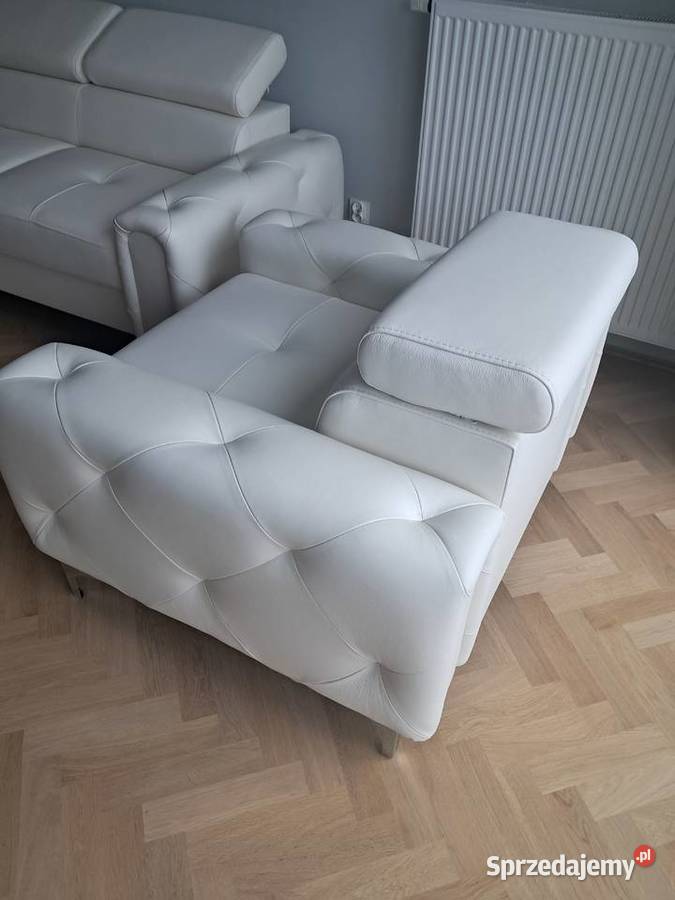 Fotel skóra naturalna doskonale wykończony Lublin sprzedam