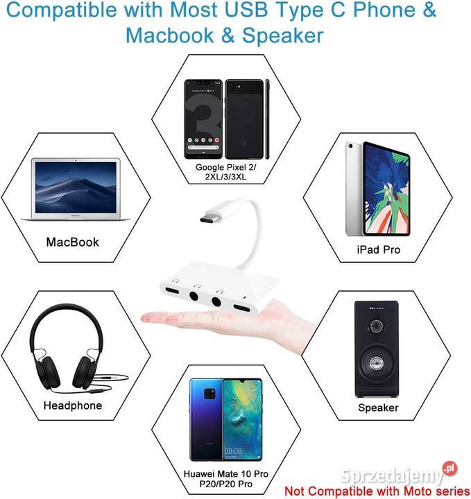 audio adapter with charge 4in 1 Zawiercie