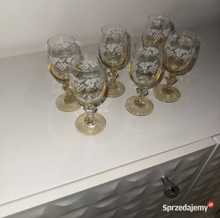 6 kieliszków PRl Porcelana i szkło Poznań