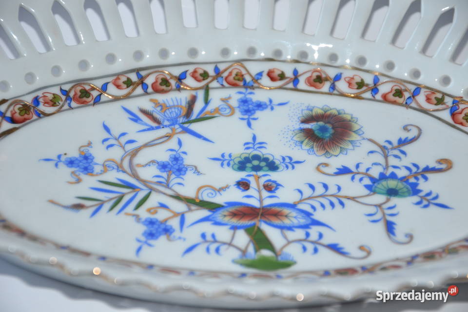 Półmisek porcelanowy koszyk ażurowy wzór