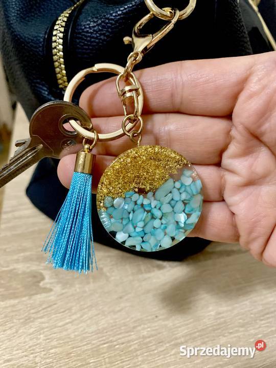 Brelok do kluczy z turkusowymi kamieniami świętokrzyskie Kielce sprzedam