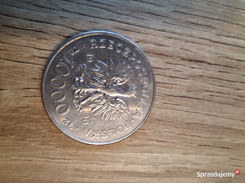 Moneta Solidarność 10000 zl 1990 Cybinka