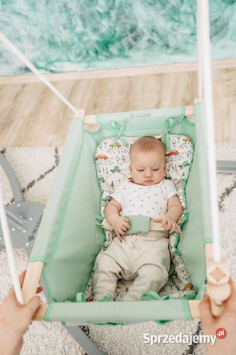huśtawka niemowlaka Baby Pastel miętowy car Kraków