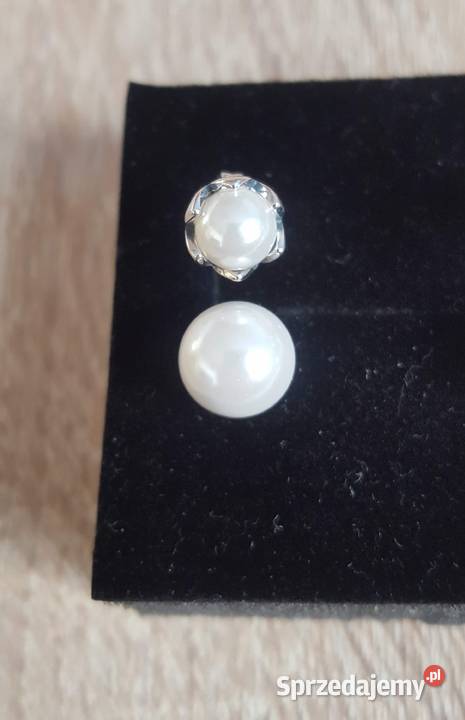 Nowe srebrne kolczyki srebro 925 perly perelki zachodniopomorskie Szczecin