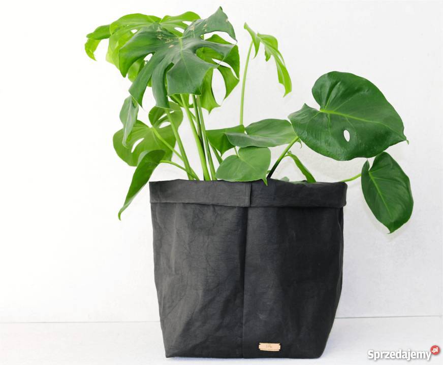 Ozdobna osłonka na doniczkę doniczka PAK czarny czarny