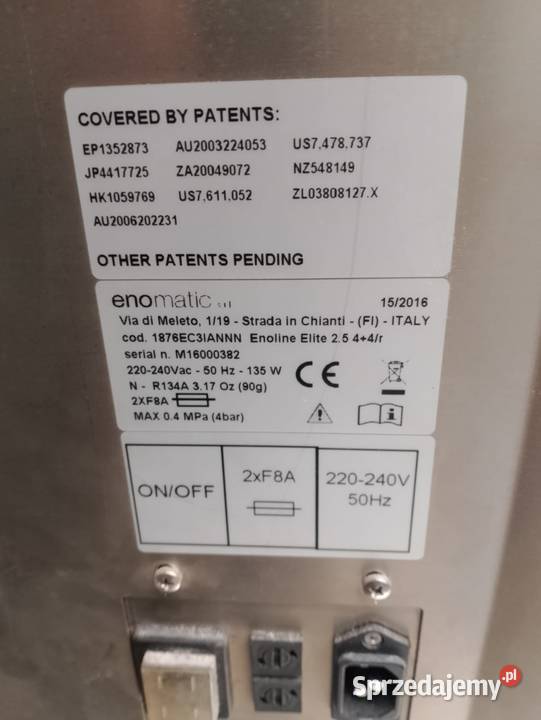 Dystrybutor do wina Enomatic na 8 butelek 4 Wrocław sprzedam