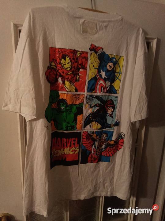 Koszulka biała Marvel kapitan Ameryka Hulk Iron Odzież codzienna mazowieckie Warszawa