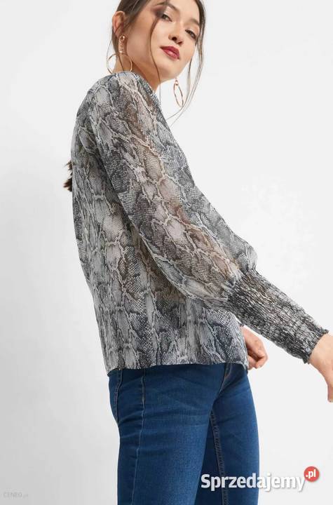 Nowa luźna bluzka z wężowym wzorem wężowy wzór Odzież damska Warszawa