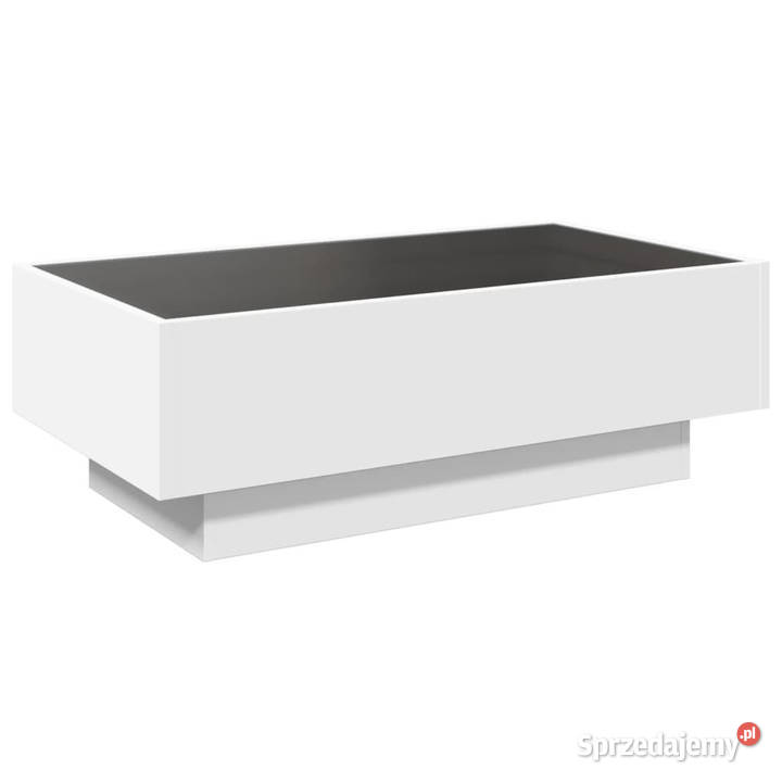 Stolik kawowy z LED biały 90x50x30 materiał Stoły mazowieckie Warszawa