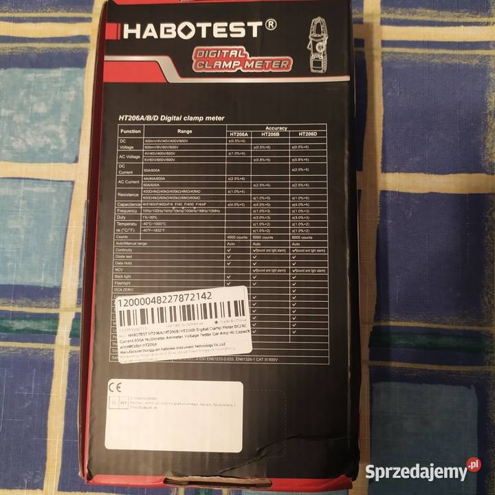 Miernik cęgowy cyfrowy HABOTEST HT206A Warszawa