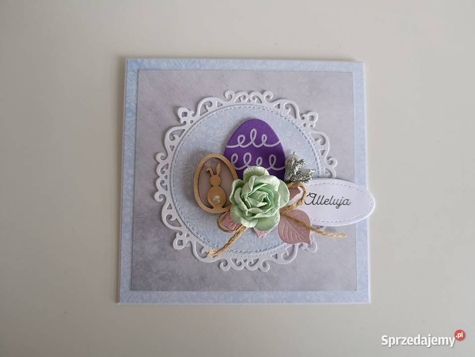 Kartka ręcznie robiona Świąteczna Wielkanoc 4 Łódź