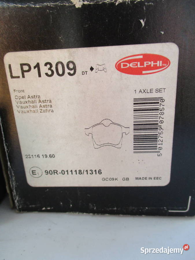KLOCKI HAMULCOWE DELPHI LP1309 PRZÓD OPEL ASTRA Łódź sprzedam