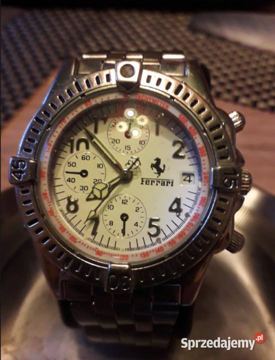 Piękny zegarek Ferrari z Bransoletą Srebrny Zegarki Poraj