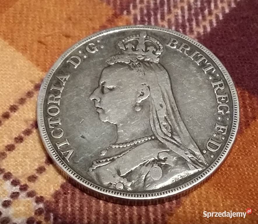 Stara srebrna moneta angielska VICTORIA JUBILEE Kraków