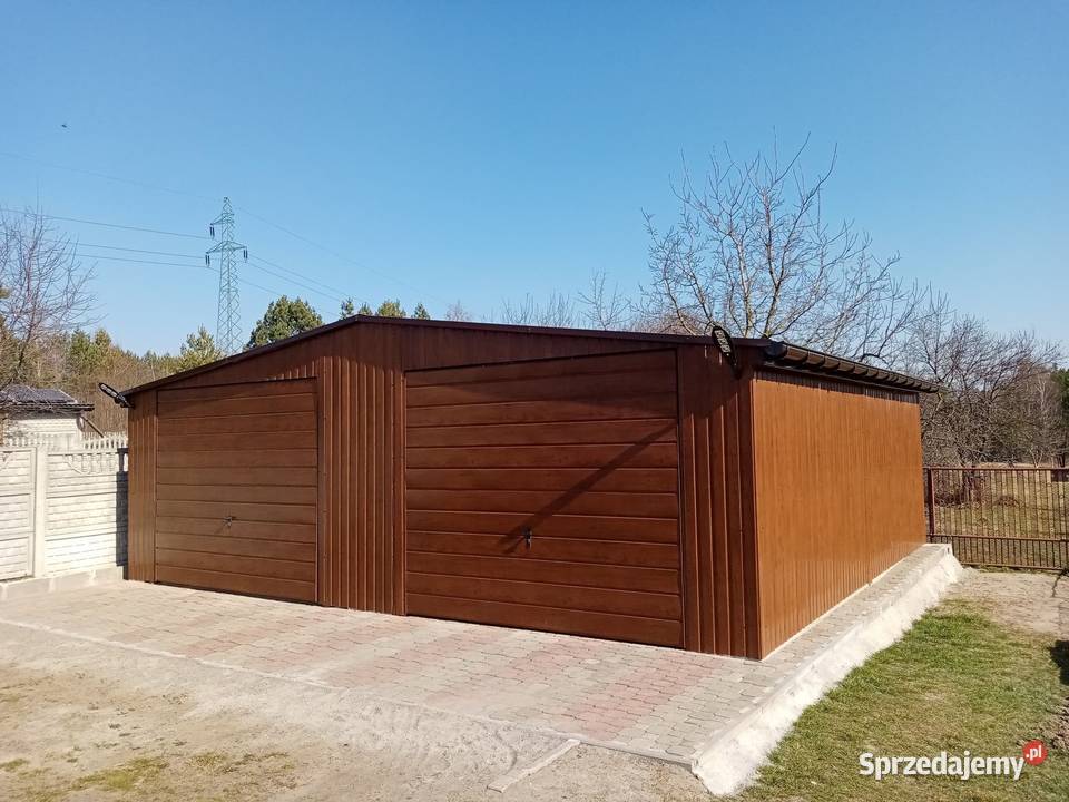 Garaż blaszany 7x5 kolor drewnopodobny producent Chełm sprzedam