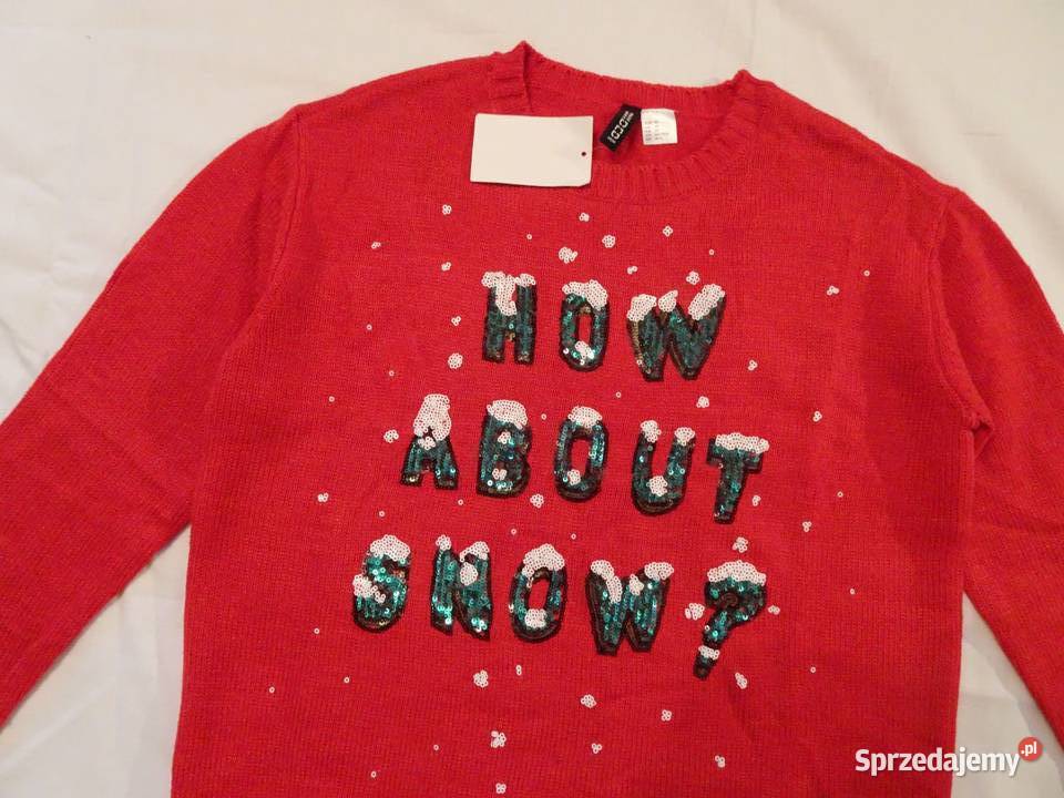 HM Sweter Cekiny świąteczny NOWY 34 36 Rozmiar 36(S) Swetry i golfy małopolskie Nowy Sącz