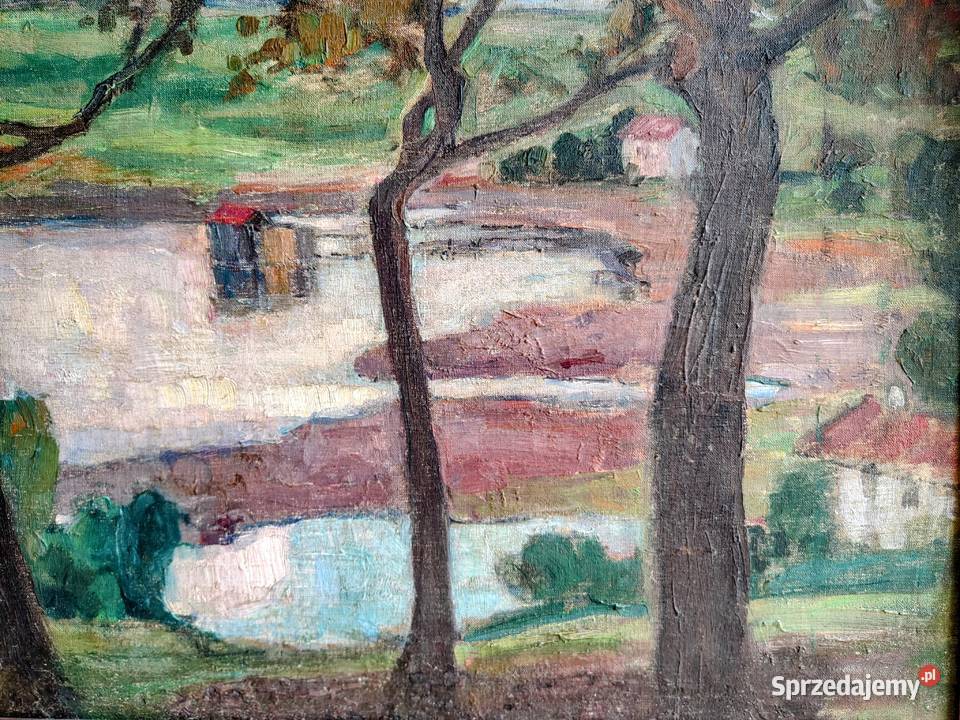 Stary obraz olejny Kartuzy sprzedam