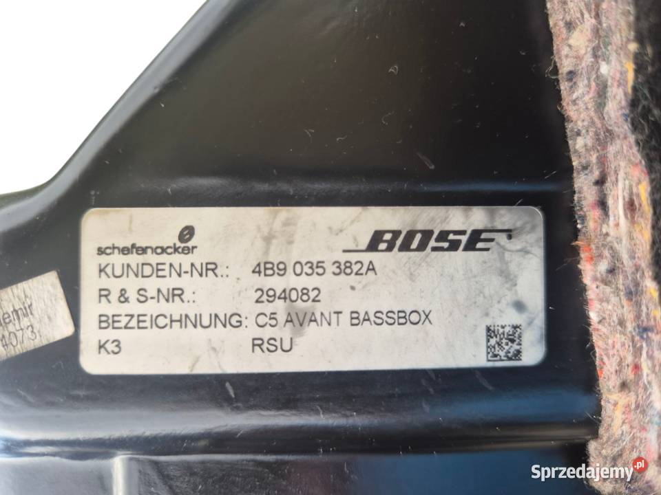 SUBWOOFER BOSE AUDI A6 C5 KOMBI AVANT 4B9035382A Działoszyce